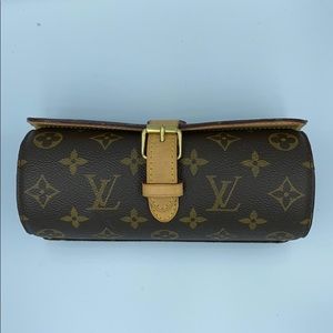 louis vuitton watch case monogram canvas